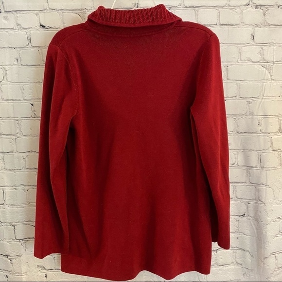 Christopher & Banks Red Button Down Sweater Size M - Picture 3 of 8